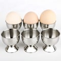 Miniatyrbilde 3 av 5: Eggeglassholder Sett For Bløtkokte Egg Inkluderer 6 Eggbrett i Rustfritt Stål Kjøkkenverktøy