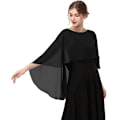 Miniatyrbillede 2 af 5: Dame Capelet, Chiffon Cape, Sjaler og Wraps til Aftenkjole Brudekjoler blå
