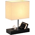 Miniatyrbilde 1 av 5: Bordlampe med USB-ladeport, telefonstativ, moderne USB-nattbordslampe for soverom