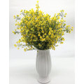 Miniatyrbilde 4 av 5: Kunstige planter busker, falske plastblomster innendørs utendørs bryllup juledekorasjon - Mørk lilla 4 stk yellow 4