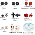 Miniatyrbild 3 av 5: 203 st Skull Pärlor Set Naturliga Lavasten Syntetisk Turkos Kors Pärlor Blomma Ros Pärlor och Tibetansk Stil Pärlor för Smyckestillverkning Armband