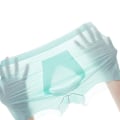 Pikkukuva 1 / 5: Miesten alushousut 3D-stereo leimaus yksiosainen miesten jääsilkki bokserit hengittävät saumattomat seksikkäät läpinäkyvät alushousut light green 4XL