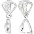 Miniatyrbild 1 av 5: 1 Ask 2 st Isplockare Nypbyglar Sterlingsilver Cubic Zirconia Blomma Berlocker Lås Hängande Hängekontakt