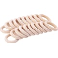 Miniatyrbillede 1 af 5: 20 stk. 7 cm Træringe Naturtræringe til Håndværk Ubehandlede Glatte Træringe til Macrame Projekter, Håndværk, Ringvedhæng og Konnektorer Smykker M