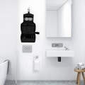 Miniatyrbillede 5 af 5: 25*7*13cm Toilet taske, Rejsetaske med krog, Vandtæt kosmetiktaske, Rejseopbevaringstaske black