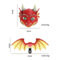 Miniatyrbillede 5 af 5: Halloween Dinosaur Maske, Børne Halloween Julefrokost Performance Rekvisitter Blue wing