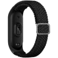 Miniatyrbilde 1 av 4: Sztxj Denim Flettet Solo Loop-reim Kompatibel med Xiaomi Mi Band 6 5 4 3, Justerbar Elastisk Sportsreim i Nylon som Erstatning for Xiaomi Band Mi Band 6