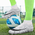 Miniatyrbillede 4 af 5: Fodboldstøvler til damer med pigge, fodboldsko til unge, ankelstøvler, atletiske sneakers 3C1313 White 41