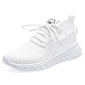 Miniatyrbillede 1 af 5: Dame Sneakers Åndbare Flyvende Vævede Løbesko Fra7701 White EU 41