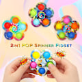 Pikkukuva 3 / 5: Pop Fidget Spinner, Push Bubble Spinner Yksinkertaiset Fidget Popper -spinnerit Stressin Lievitykseen, Fidget-lelu Puristettavalla Kuplalla Aikuisille Lapsille (12 kpl)