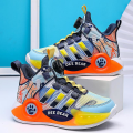 Miniatyrbild 4 av 5: Pojkar Basketbollskor Hög Ovandel Andas Sport Skor Anti Slip Mode Sneakers 3F299 Orange EU 29
