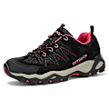 Miniatyrbild 1 av 5: Dam vandringsskor låga sneakers för utomhus spårning vandring promenader 3D6136 BlackRed EU 40