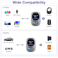 Miniatyrbillede 4 af 5: Bluetooth 5.3 Sender og Modtager Bluetooth Adapter Audio med LED Display Håndfri Opkald 3.5mm Bluetooth Aux Adapter