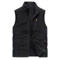 Miniatyrbillede 1 af 5: Mænds Veste, Fleece Veste Vindtæt Ærmeløs Jakke Veste Black 2XL