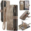 För Samsung Galaxy A34 5G CaseMe C30 Multifunktionellt Läderfodral Brown