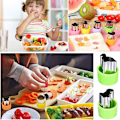 Miniatyrbilde 2 av 5: 27 stk. grønnsaksutstikkere, mini fruktutstikkere i rustfritt stål, dyreformet form for kaker, kjeks, sushi