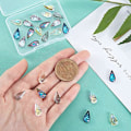 Miniatyrbillede 5 af 5: 24 stk. Dråbeformede Krystaller Charms Facetterede Glasperler Lysekrone Rhinestone Vedhæng Dele Perler Guirlande Hængende Perleforhæng til Bryllup Hjem Bord P