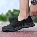 Miniatyrbillede 2 af 5: Herre Sneakers Letvægts Åndbar Sommer Komfortable Fritidssko 209 Black EU 47