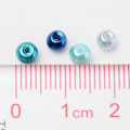 Miniatyrbilde 2 av 5: 1 eske 400 stk. 4 mm Karibisk Blå Miks Perlemors Runde Glassperler med 1 mm Hull for Armbånd Halskjede Smykkelaging