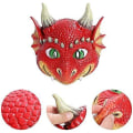 Miniatyrbilde 4 av 5: Halloween Dinosaurmaske, Barn Halloween Julebord Performance Rekvisitter Blue wing