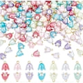 Miniatyrbillede 4 af 5: 18 stk. Cubic Zirconia Dråbevedhæng Charms 9 Farver Dråbe Charms 18K Guldbelagt Messing Vedhæng Små Dinglende Charms til Valentinsdag Halskæder Armbånd
