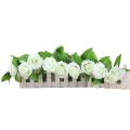 Miniatyrbillede 1 af 5: 2 stk. 2,4 m/stk. Kunstig Rose Ranke, Kunstige Rose Ranker Hængende Plante Til Bryllupsfest Bue Bord Arrangement Dekoration white style2