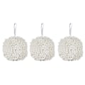 Miniatyrbild 1 av 5: 3-pack handdukar för badrum, handduksdekoration, chenille hängande handduksboll, mikrofiber fluffig absorberande mjuk liten badhandduk White