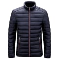 Miniatyrbillede 1 af 5: Unisex Jakker Termisk Jakke Ultralet Vintermode 2XL Dark Blue