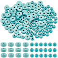 Miniatyrbillede 1 af 5: 120 stk. Syntetiske Turkis Perler Runde/Flade Runde Naturlige Blå Turkis Perler Ufarvede Ædelsten Sten Perler til DIY Armbånd Halskæder Øreringe Smykker