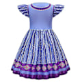 Pikkukuva 4 / 5: Violetti tyttöjen Halloween-mekkoasu, lasten prinsessamekko ja viitta Cosplay-asu set 4 130