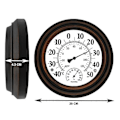 Miniatyrbild 2 av 5: 20 cm Antik Inomhus- och Utomhustermometer Hygrometer Temperatur Hygrometer Väggklocka Termometer