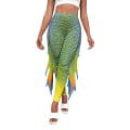 Miniatyrbild 1 av 5: Kvinnors sjöjungfru fiskfjäll leggings magkontroll yogabyxor Green M
