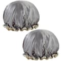 Dusjhette for kvinner foret dusjhette maskinvaskbar gave gray