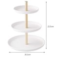Miniatyrbillede 2 af 5: 3-lags kage serveringsbakke frugtfad bryllupskage H|stora bakker