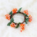 Miniatyrbilde 4 av 5: Blomsterkrans Serviettringholdere, Høstserviettringer (4 stk)