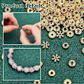 Miniatyrbilde 4 av 5: 300 stk. Gyldne Avstandsperler 6 Stiler Legering Skive Avstandsstykker Smultring Bicone Blomst Løse Perler Snøfnugg Gir Smykker Perle Sjarm for Armbånd Halskjede Øredobb
