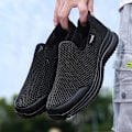 Miniatyrbilde 5 av 5: Herre Sneakers Lett Gåing Pustende Sommer Komfortable Fritidssko 209 Black EU 41