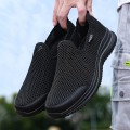 Miniatyrbillede 5 af 5: Herre Sneakers Letvægts Åndbar Sommer Komfortable Fritidssko 209 Black EU 51