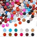 Miniatyrbillede 4 af 5: 30 stk. Naturlige Fire Jasper Perler 8 mm Runde Naturlige Løse Ædelstensperler Spacer Stenperler til DIY Armbånd Halskæder Smykkefremstilling