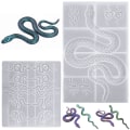Miniatyrbillede 1 af 5: 2 stk. Slangeform Epoxy Resin Ørering Slangeform Form Nøglekæde Resin Håndværksform Til Kvinder Øreringe Smykkefremstilling