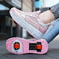 Miniatyrbild 4 av 5: Pojkar Flickor Sneakers Dubbelhjuliga Skor Led Ljussko 3F908 Pink EU 32