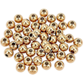 Miniatyrbilde 1 av 5: 50 stk. 6 mm metallperler 304 rustfritt stål avstandsperler for DIY smykkelaging