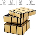 Miniatyrbillede 3 af 5: Holy Hand Cube 3x3 Speed Cube Gylden Spejl Byggeklods Cube 3x3x3 Forskellige Former Puzzle Cube Børn Voksen Legetøj