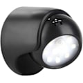 Miniatyrbild 1 av 5: Utomhusvägglampa med rörelsesensor | 1000 Lumen LED-utomhusbelysning | Batteridriven sladdlös belysning 360° vridbar