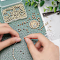 Miniatyrbild 5 av 5: 400 st 2 Färger Runda Distanspärlor 4mm 304 Rostfritt Stål Lösa Pärlor Rondelle Pärlor Metall Distanspärla