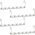 Miniatyrbild 1 av 4: Platsbesparande galgar i metall, magisk kaskadgalge, garderobsarrangör för kläder - Maximera garderobsutrymmet - 4-pack