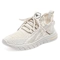 Miniatyrbillede 1 af 5: Dame Sneakers Åndbare Flyvende Vævede Løbesko Fra7701 Beige EU 41