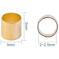 Miniatyrbilde 2 av 5: 420 stk. 3mm Messing Rør Krympekuler Snor Endestykker for DIY Smykkelaging