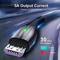 Pikkukuva 2 / 5: Usb Type C -kaapeli Led Android -matkapuhelinlaturi Datakaapeli Red For Micro 2m (6.6ft)