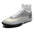 Miniatyrbillede 1 af 5: Herre Fodboldsko Pigge Fodboldsko Til Unge Ankelstøvler Atletisk Sneaker 2039-1 White EU 44